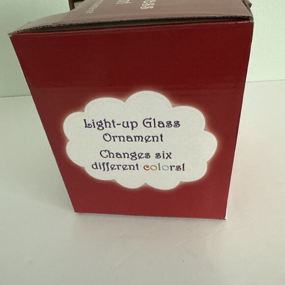 Spun Glass Christmas Tree in Globe Light Up Ornament 6" Clear NEW - Picture 8 of 8